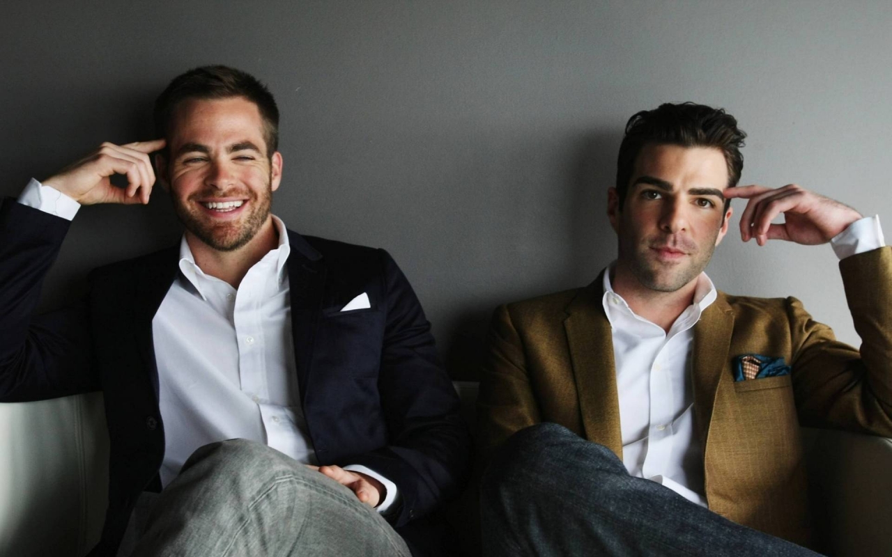 Chris Pine and Zachary Quinto for 1280 x 800 widescreen resolution
