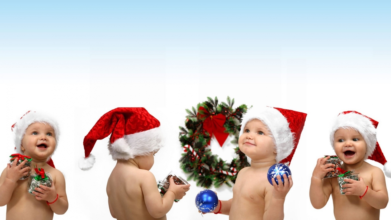 Christmas children for 1366 x 768 HDTV resolution