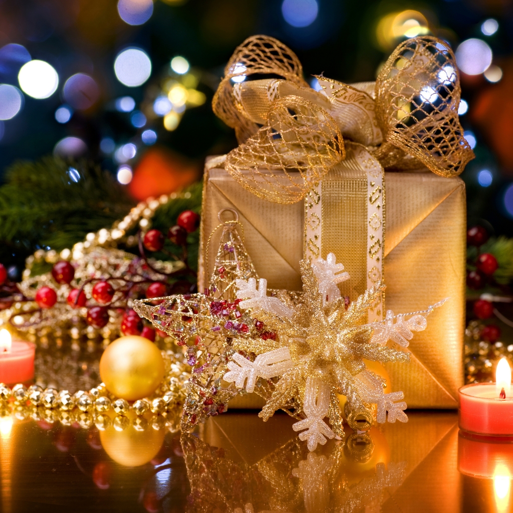 Christmas Gift Box for 1024 x 1024 iPad resolution