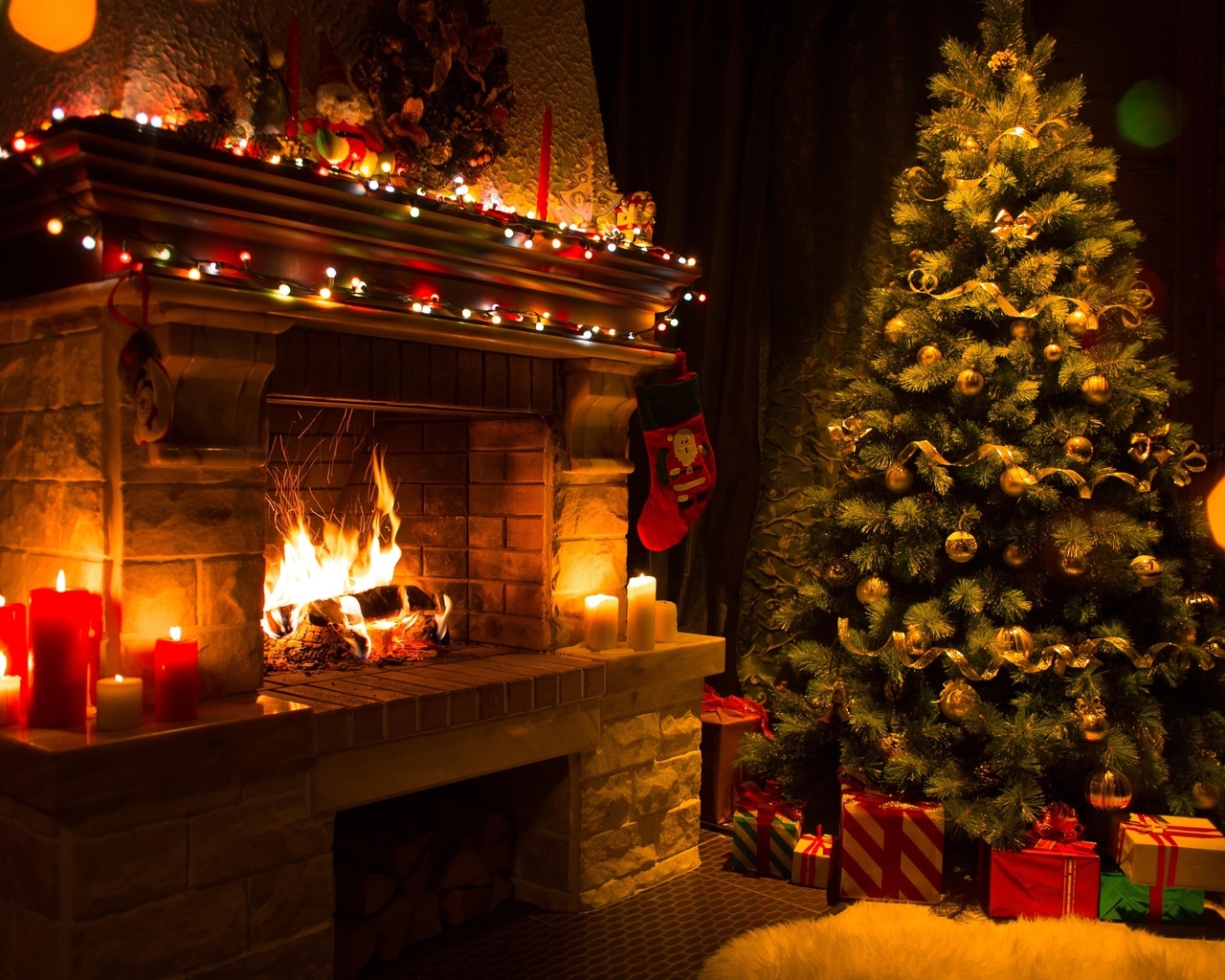Christmas Home Decorations for 1280 x 1024 resolution