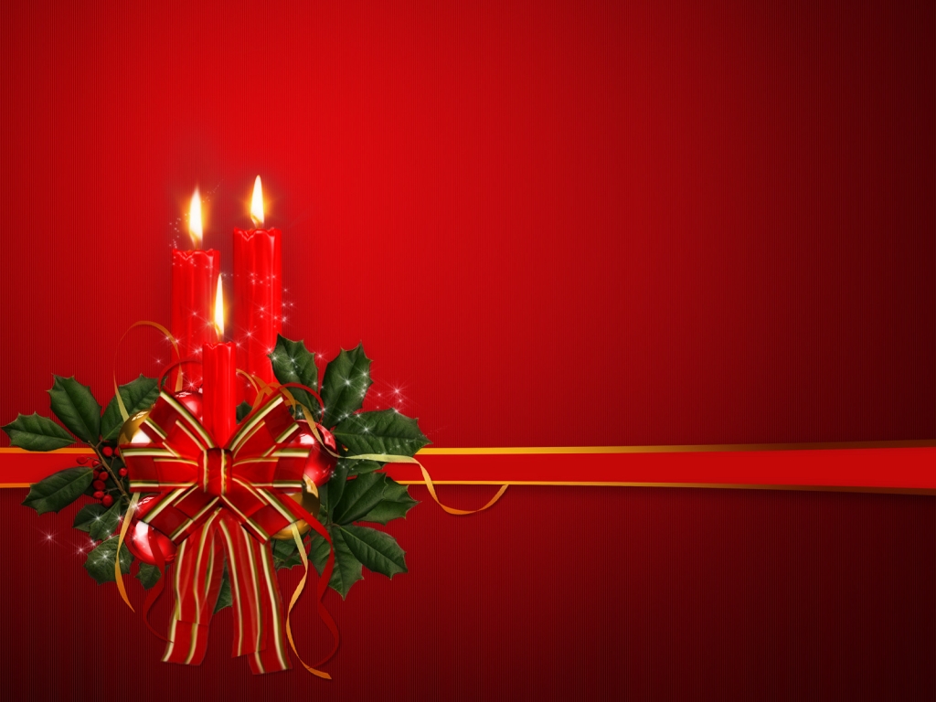 Christmas Ornament with Candle for 1024 x 768 resolution