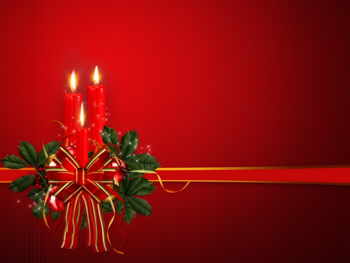 Christmas Ornament with Candle for 1152 x 864 resolution