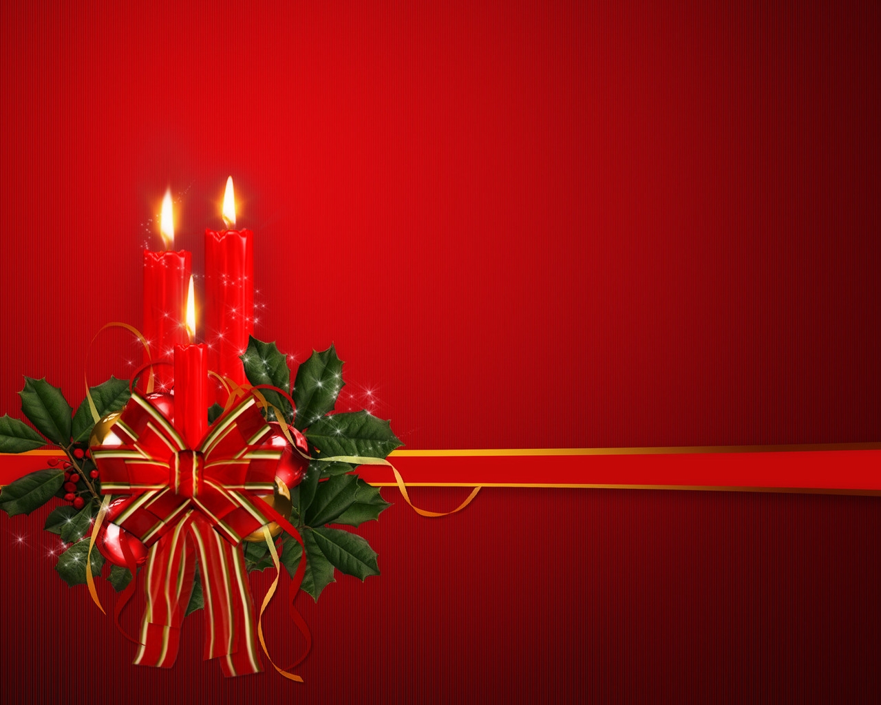 Christmas Ornament with Candle for 1280 x 1024 resolution