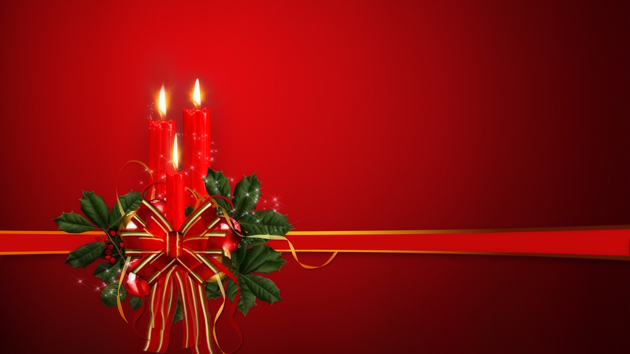 Christmas Ornament with Candle for 1280 x 720 HDTV 720p resolution