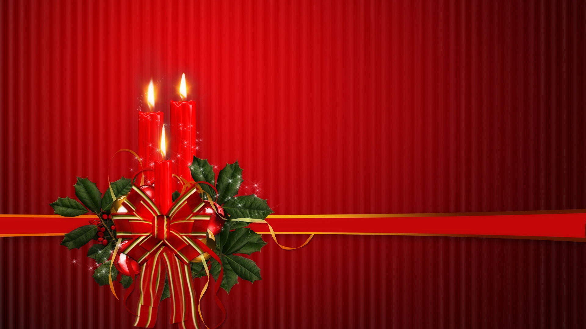 Christmas Ornament with Candle for 1920 x 1080 HDTV 1080p resolution