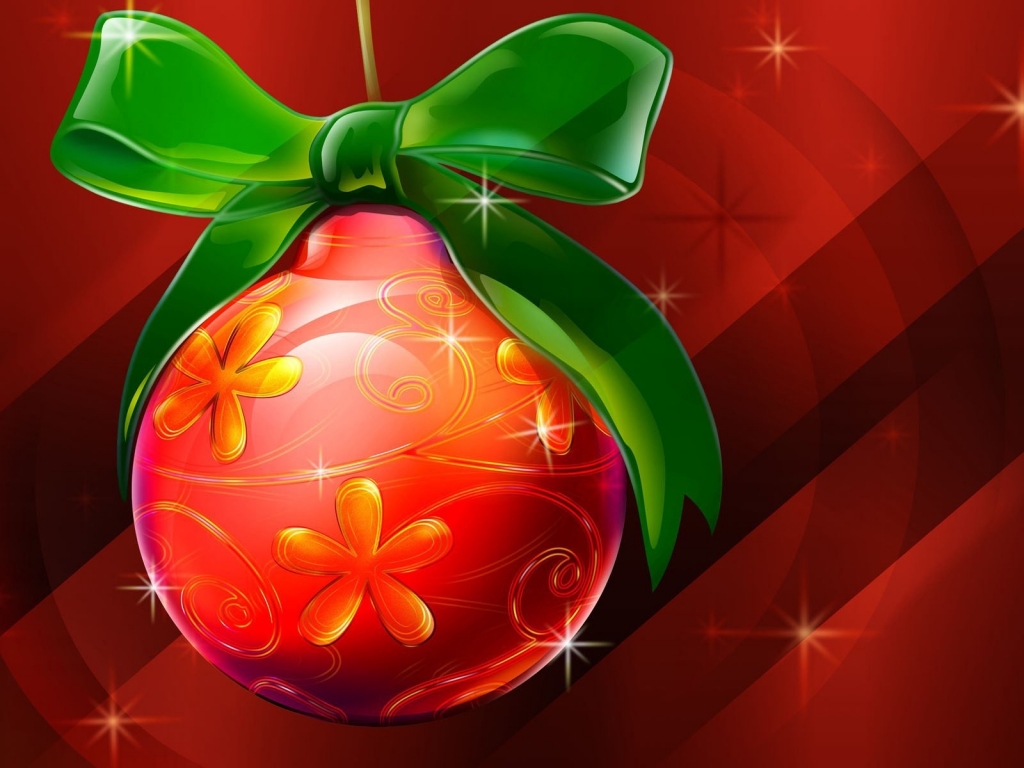 Christmas Single Globe for 1024 x 768 resolution