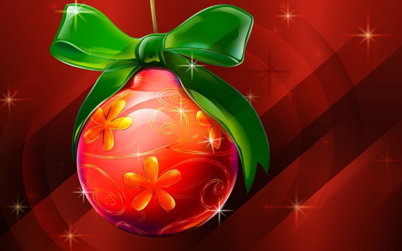 Christmas Single Globe for 1280 x 800 widescreen resolution