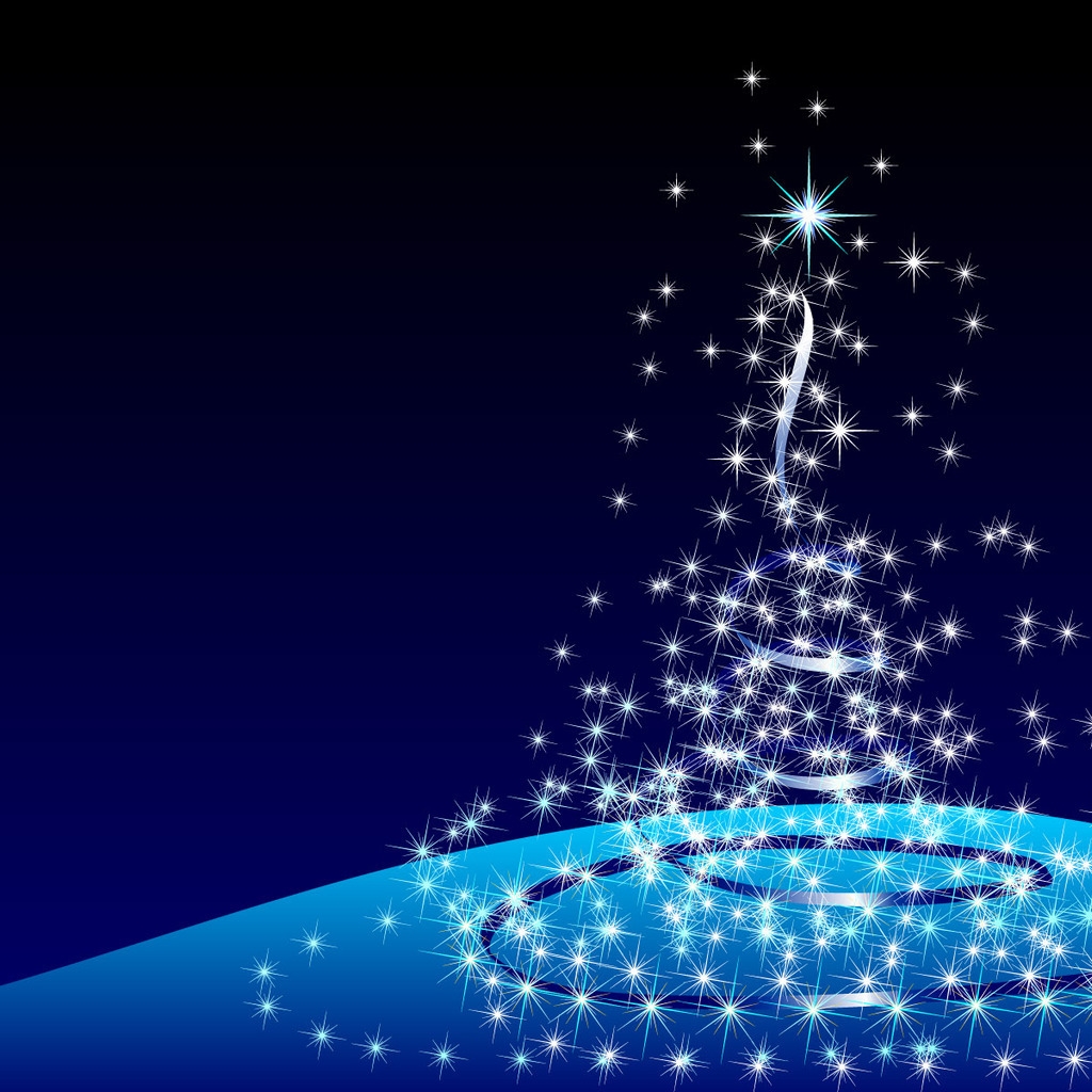 Christmas Tree Stars for 1024 x 1024 iPad resolution