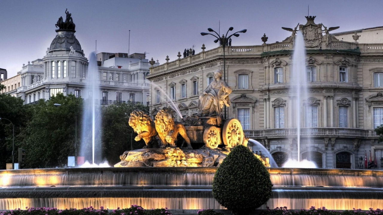 Cibeles Fountain in Madrid for 1280 x 720 HDTV 720p resolution
