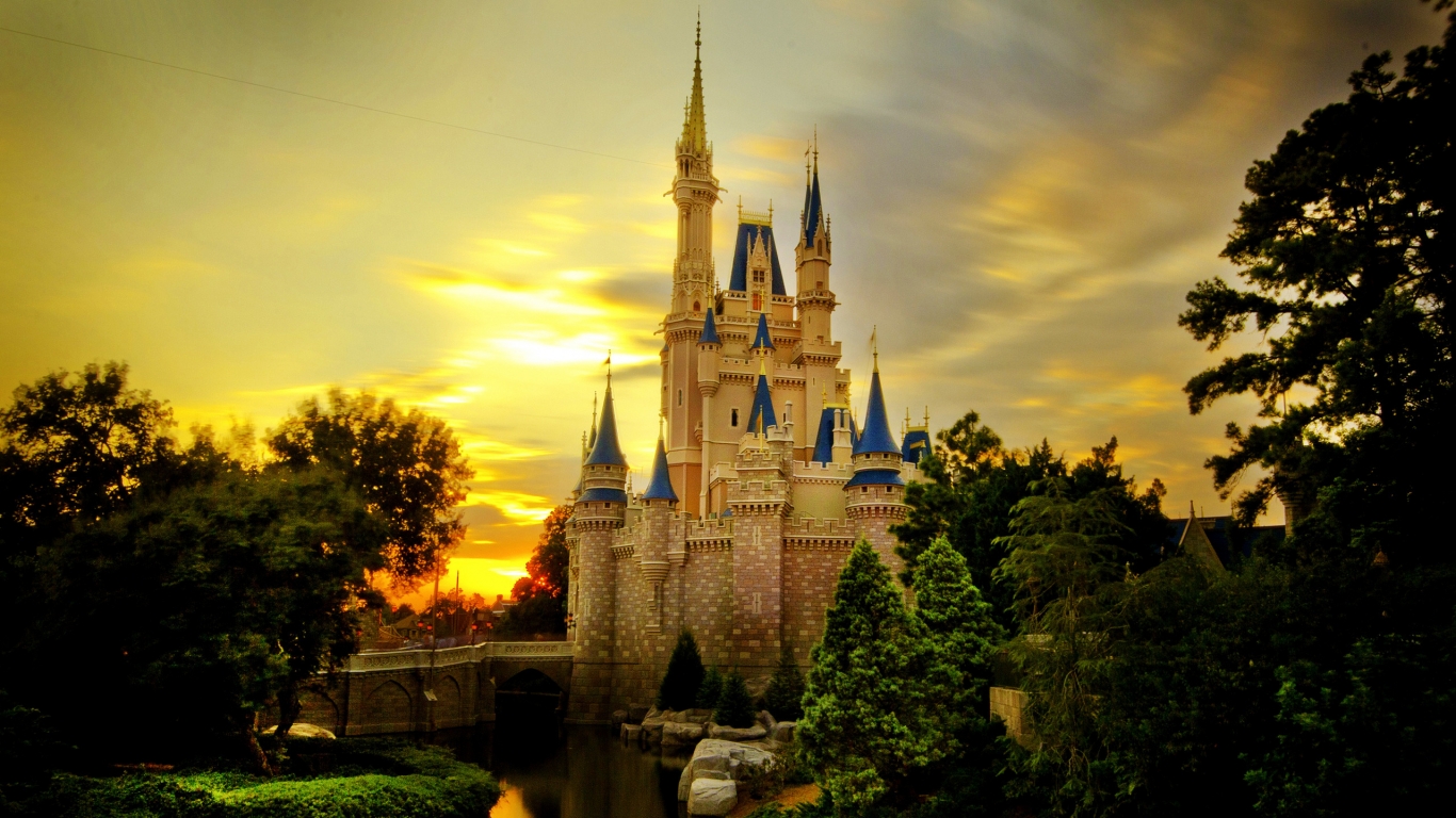 Cinderella Castle for 1366 x 768 HDTV resolution