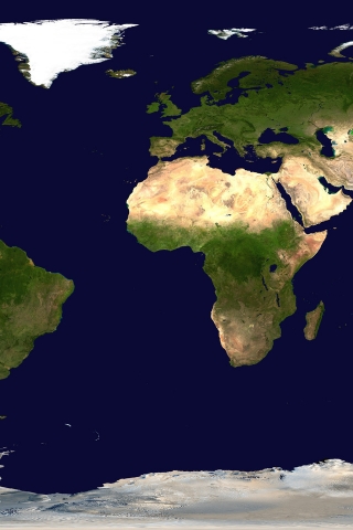 Clean World Map for 320 x 480 iPhone resolution