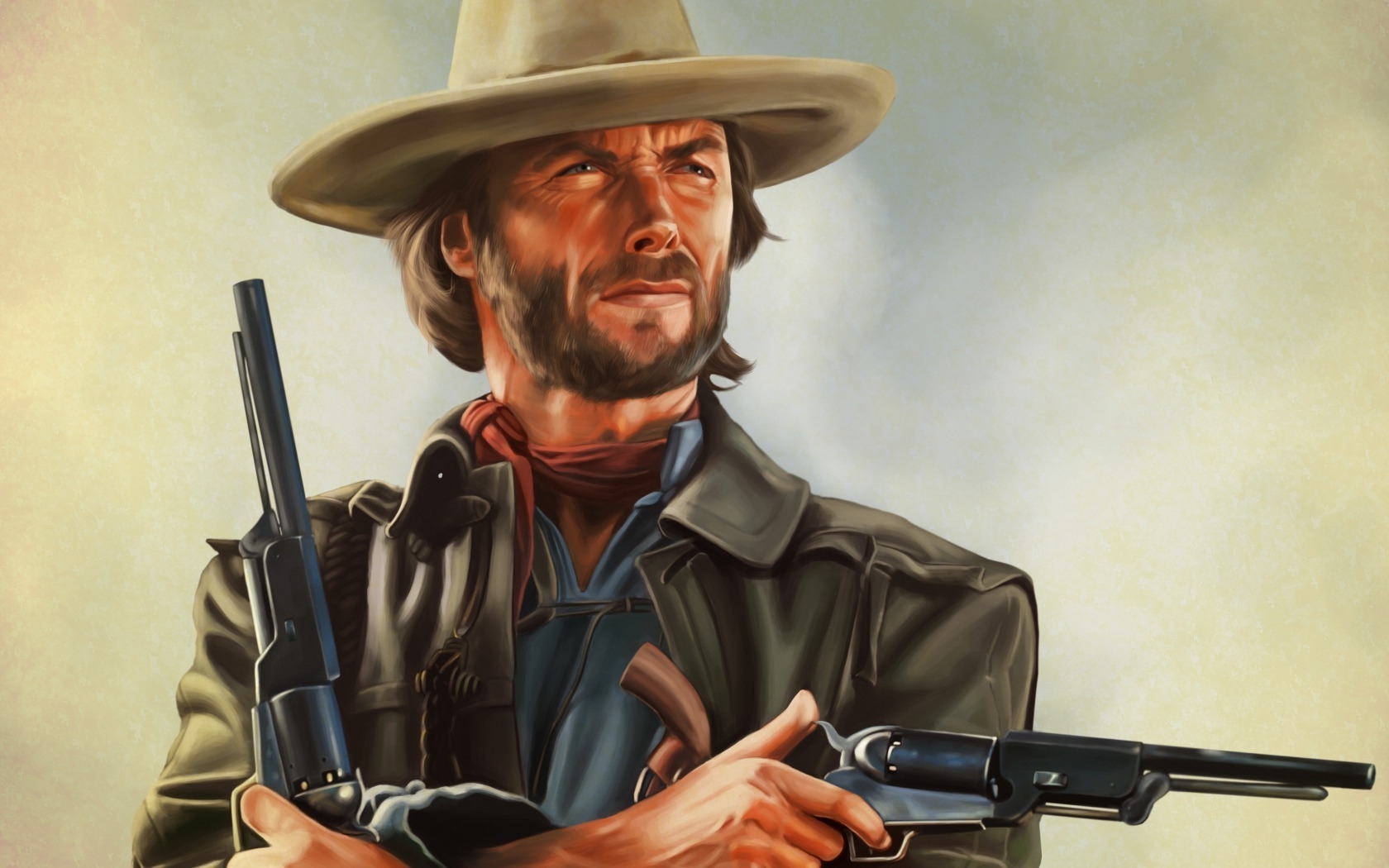 Clint Eastwood Artwork for 1680 x 1050 widescreen resolution