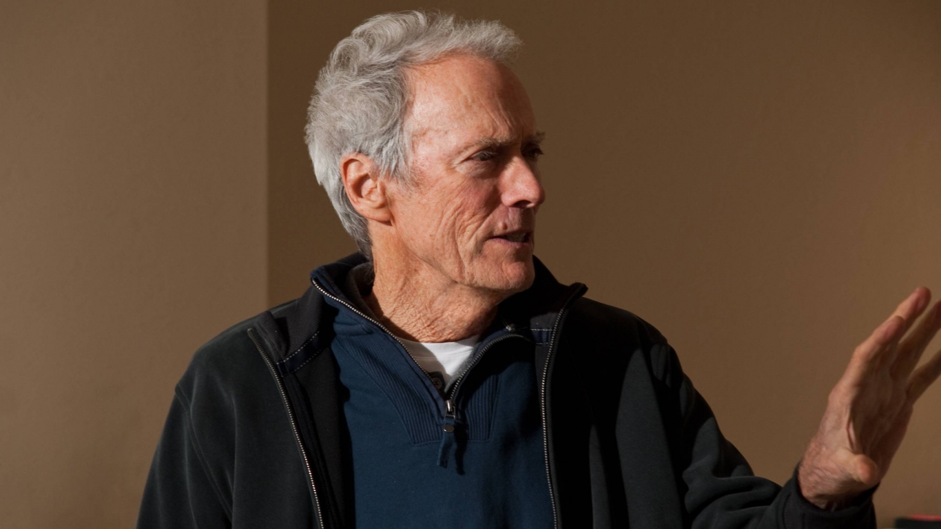 Clint Eastwood Close-Up for 1366 x 768 HDTV resolution