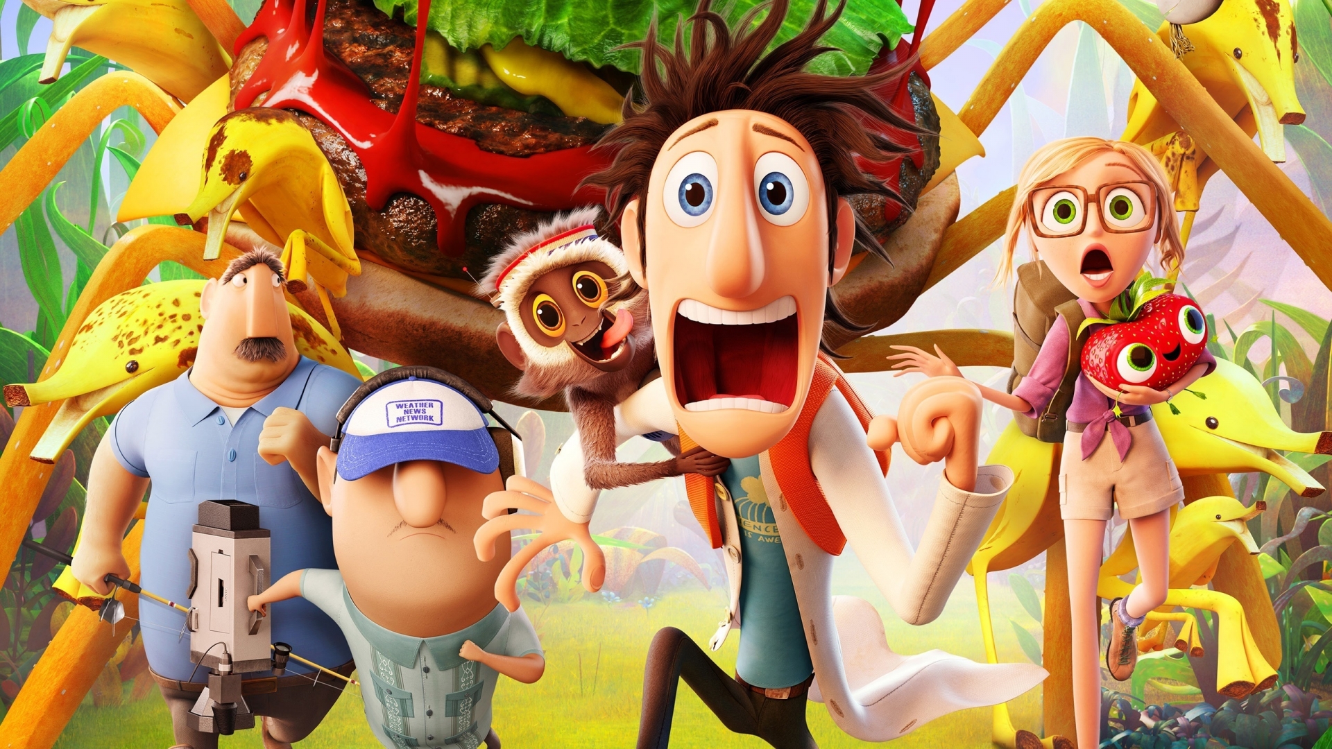 Cloudy with a Chance of Meatballs 2 Cast for 1920 x 1080 HDTV 1080p resolution