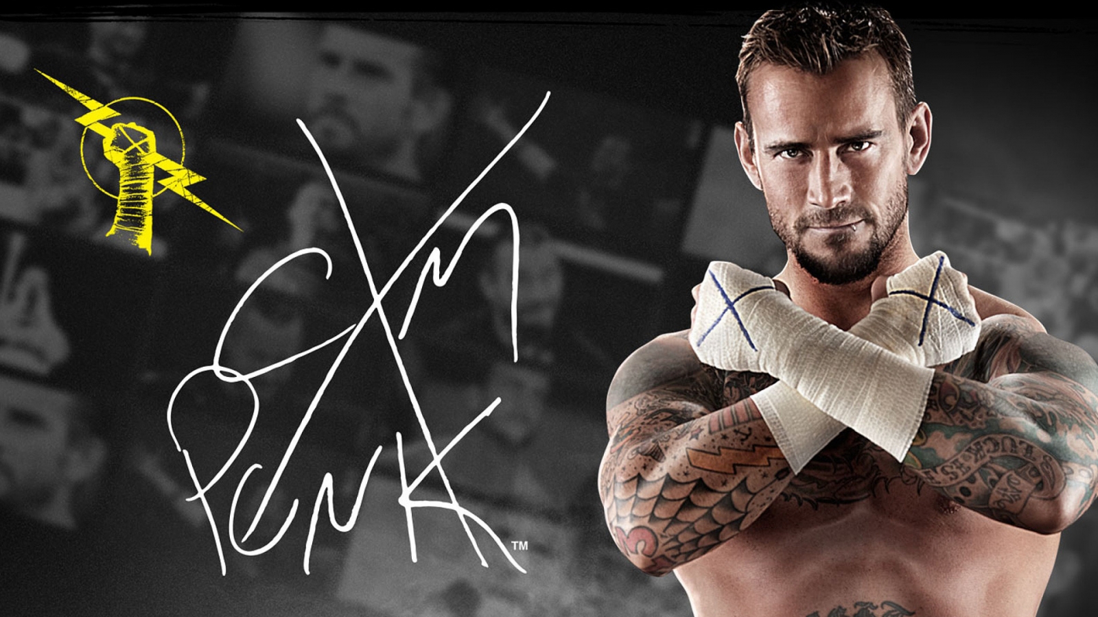 CM Punk WWE for 1600 x 900 HDTV resolution