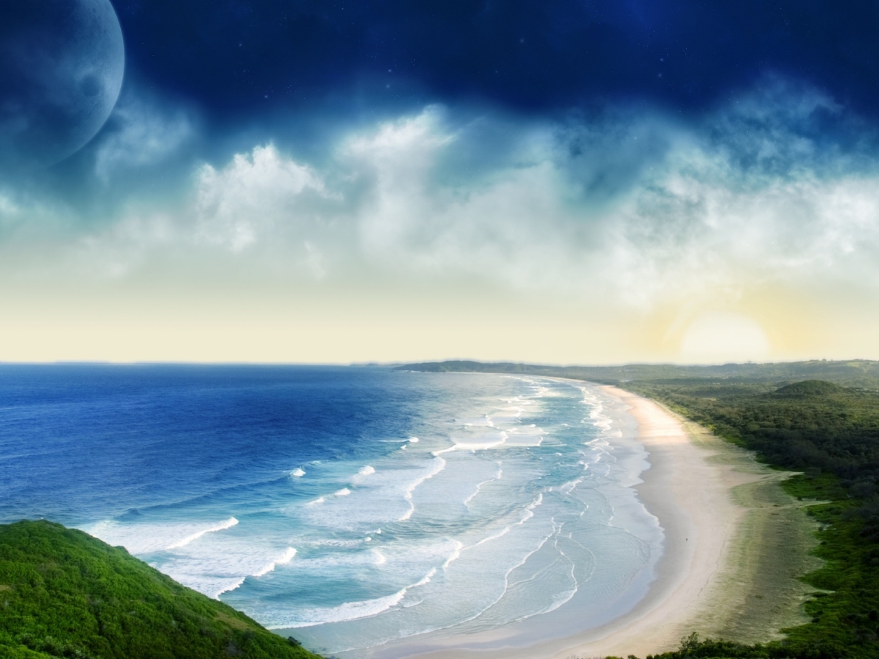 Coastal Sunset for 1280 x 960 resolution