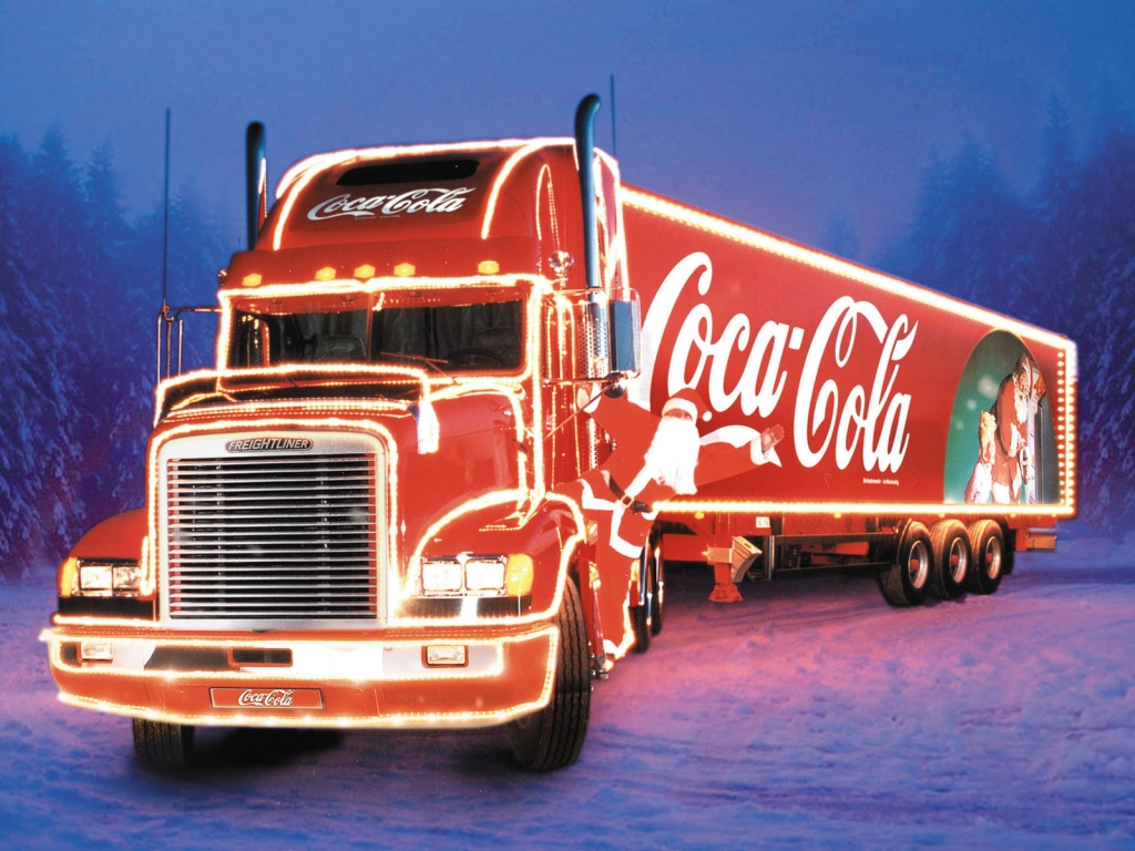 CocaCola Christmas Truck for 1024 x 768 resolution