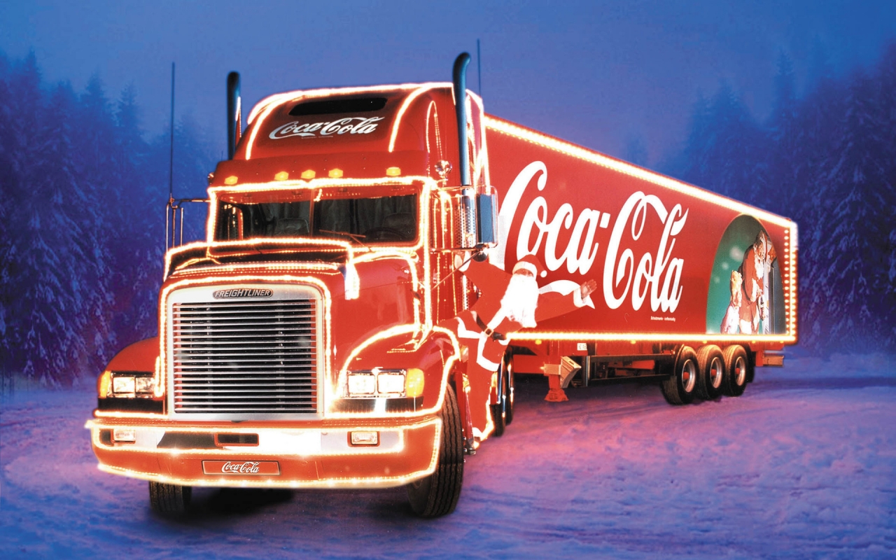 CocaCola Christmas Truck for 1280 x 800 widescreen resolution