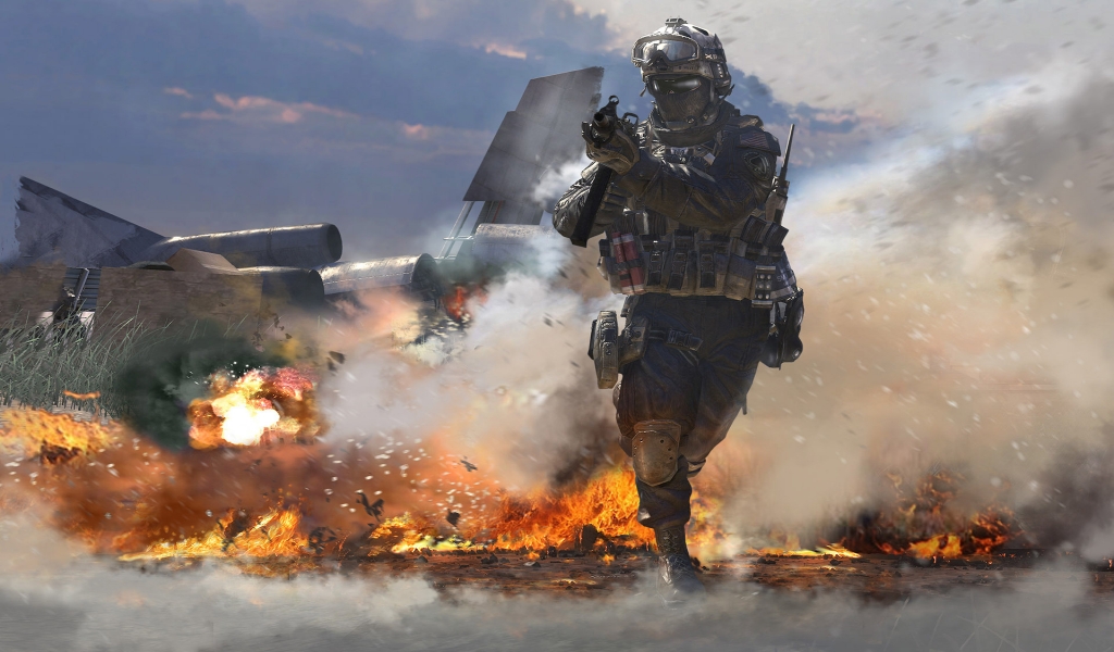 CoD Modern Warfare for 1024 x 600 widescreen resolution