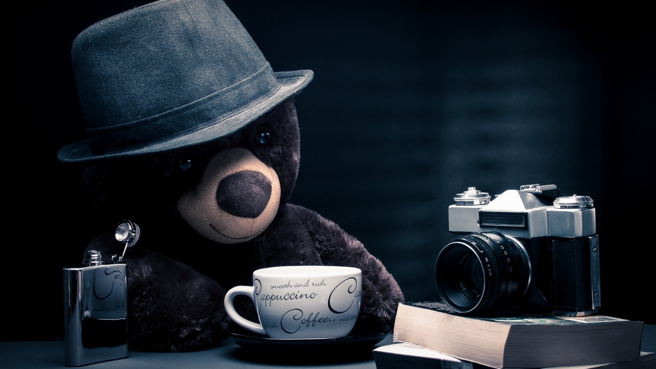 Coffee Time for Teddy Bear for 1280 x 720 HDTV 720p resolution