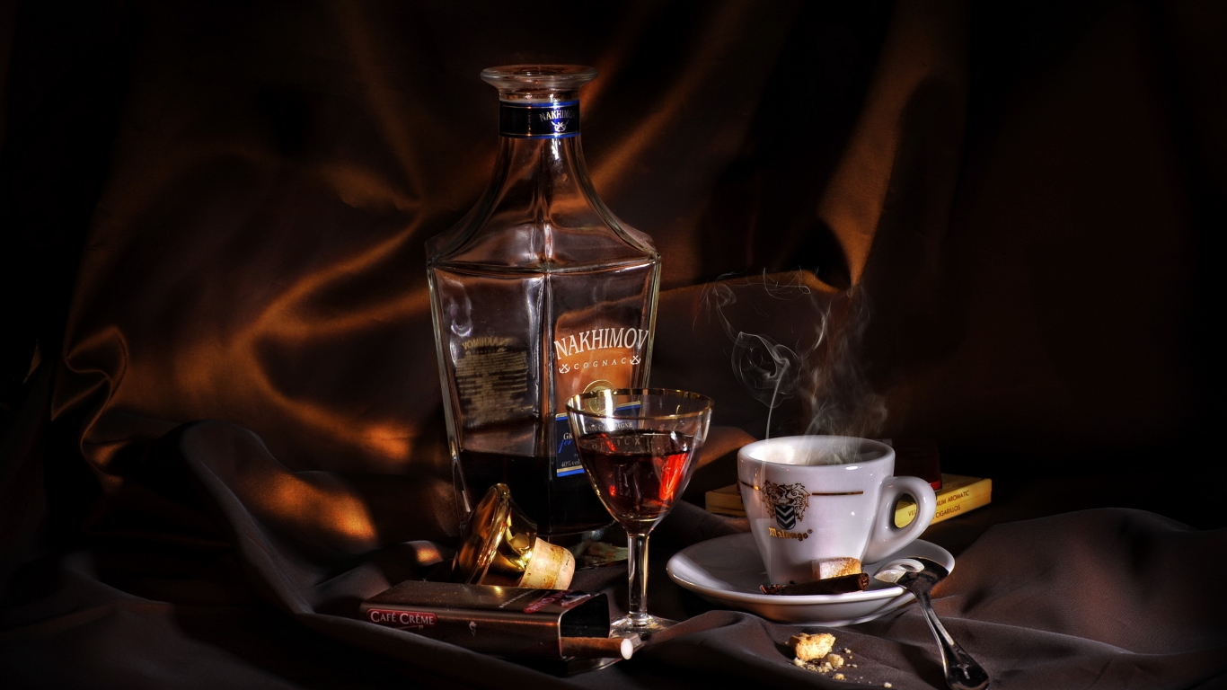 Cognac and Coffe for 1366 x 768 HDTV resolution
