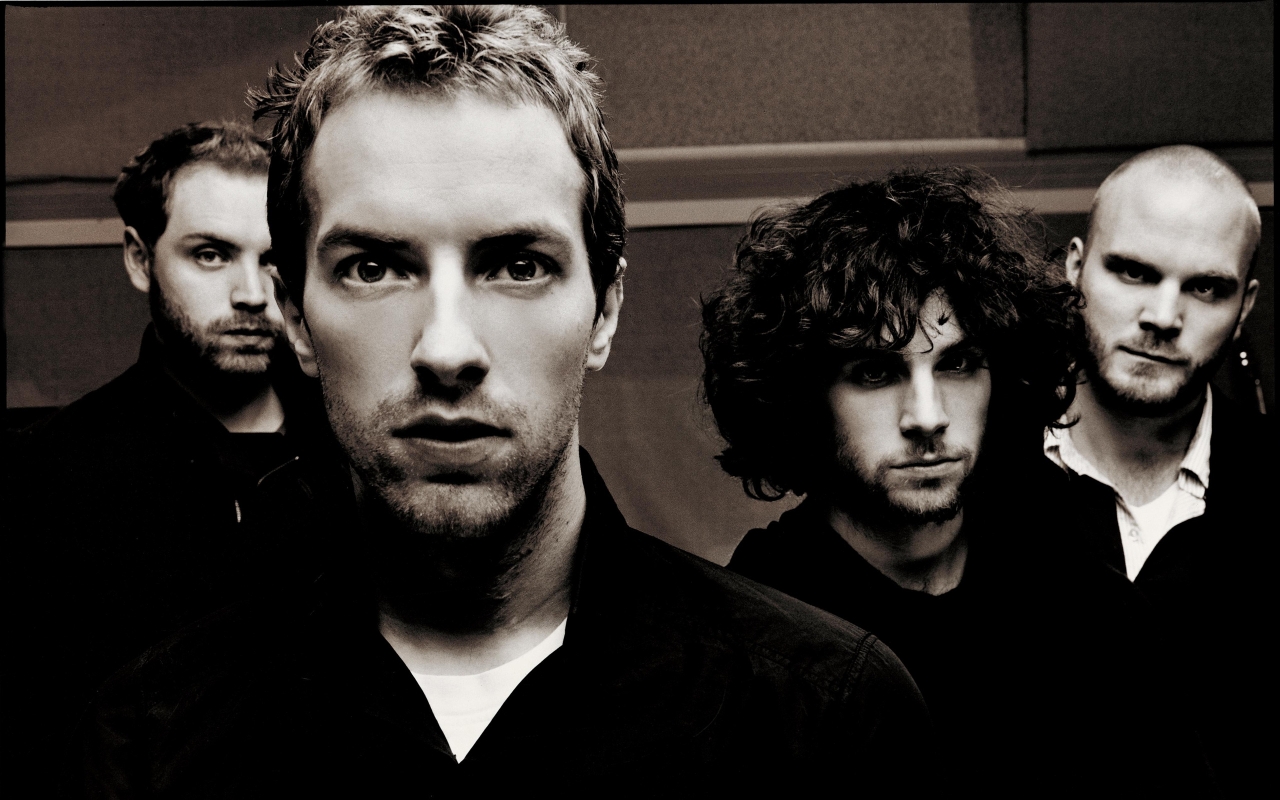 Coldplay Black and White for 1280 x 800 widescreen resolution