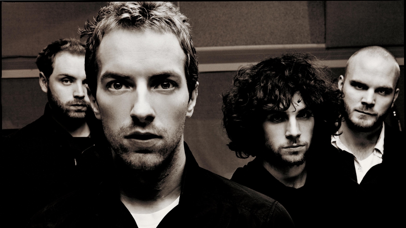 Coldplay Black and White for 1366 x 768 HDTV resolution