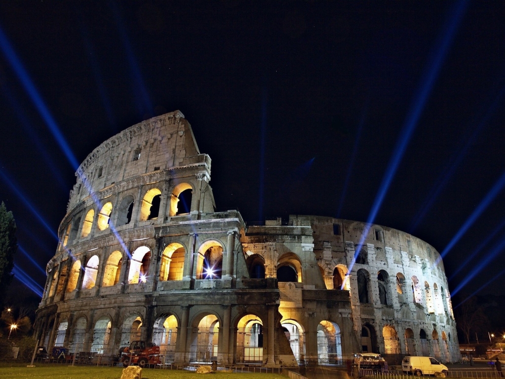 Colloseum during the Night for 1024 x 768 resolution