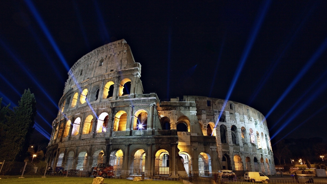 Colloseum during the Night for 1280 x 720 HDTV 720p resolution