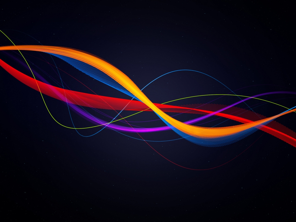 Colored Ribbons for 1024 x 768 resolution