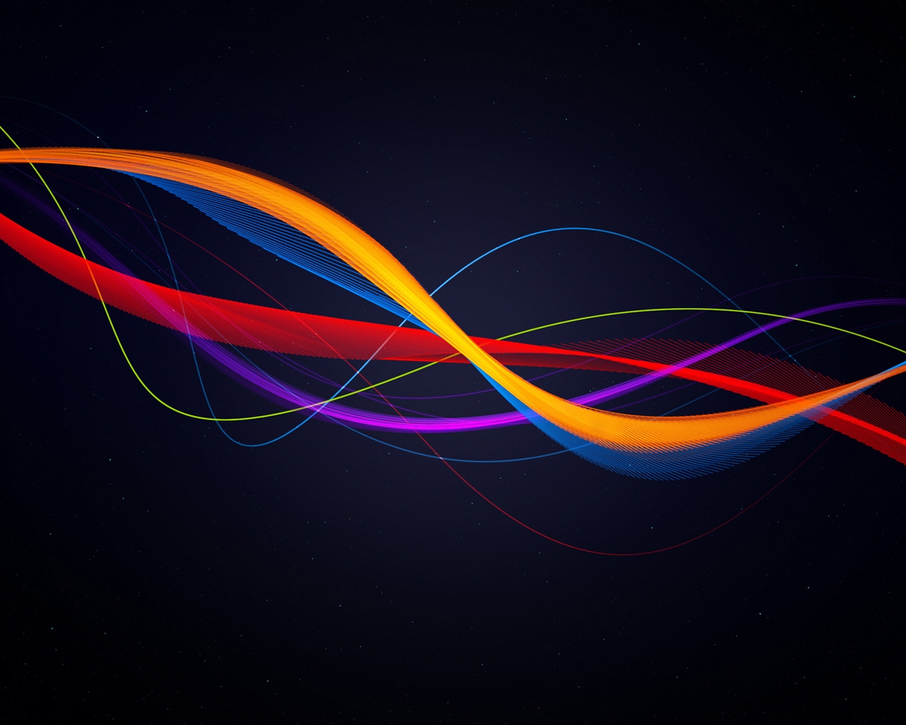 Colored Ribbons for 1280 x 1024 resolution