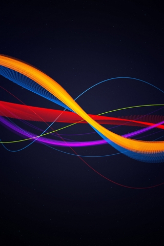 Colored Ribbons for 320 x 480 iPhone resolution
