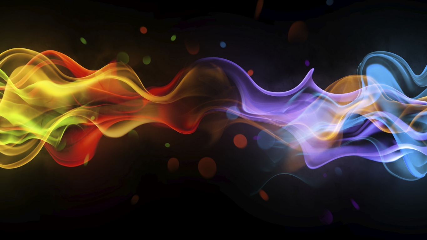 Colored Smoke for 1366 x 768 HDTV resolution