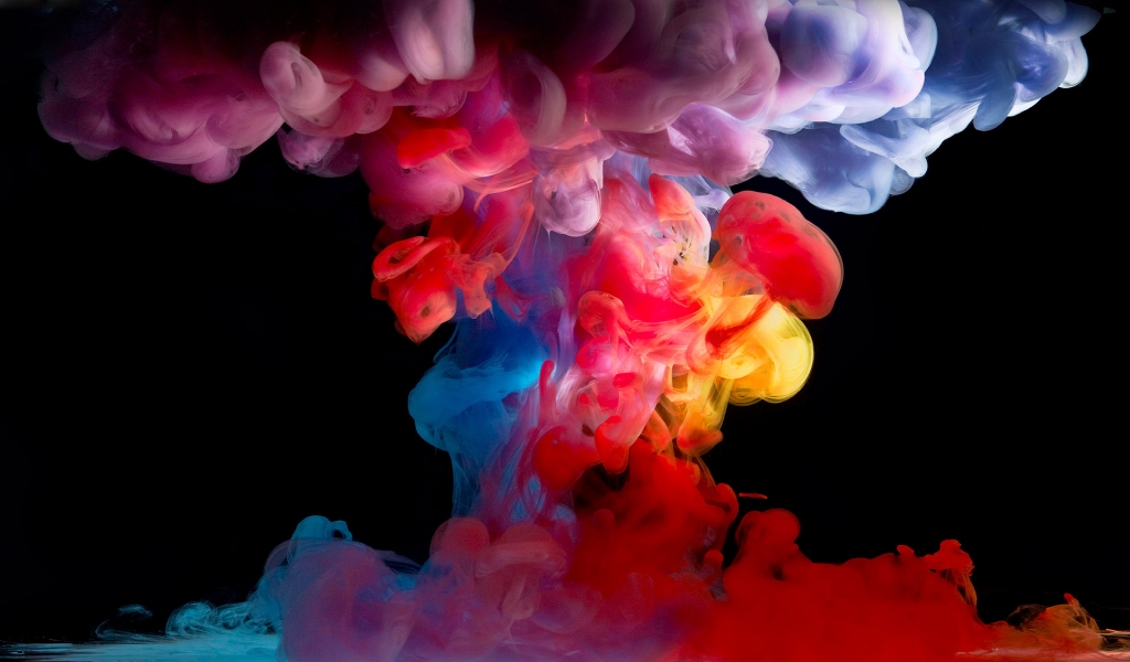 Colored Smoke Paint for 1024 x 600 widescreen resolution