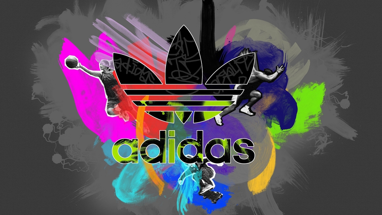 Colorful Adidas Logo for 1280 x 720 HDTV 720p resolution
