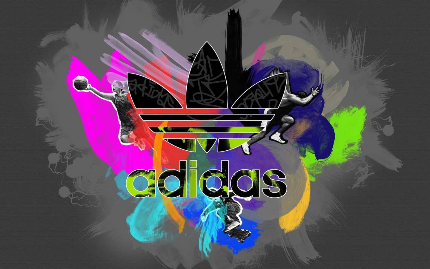 Colorful Adidas Logo for 1440 x 900 widescreen resolution