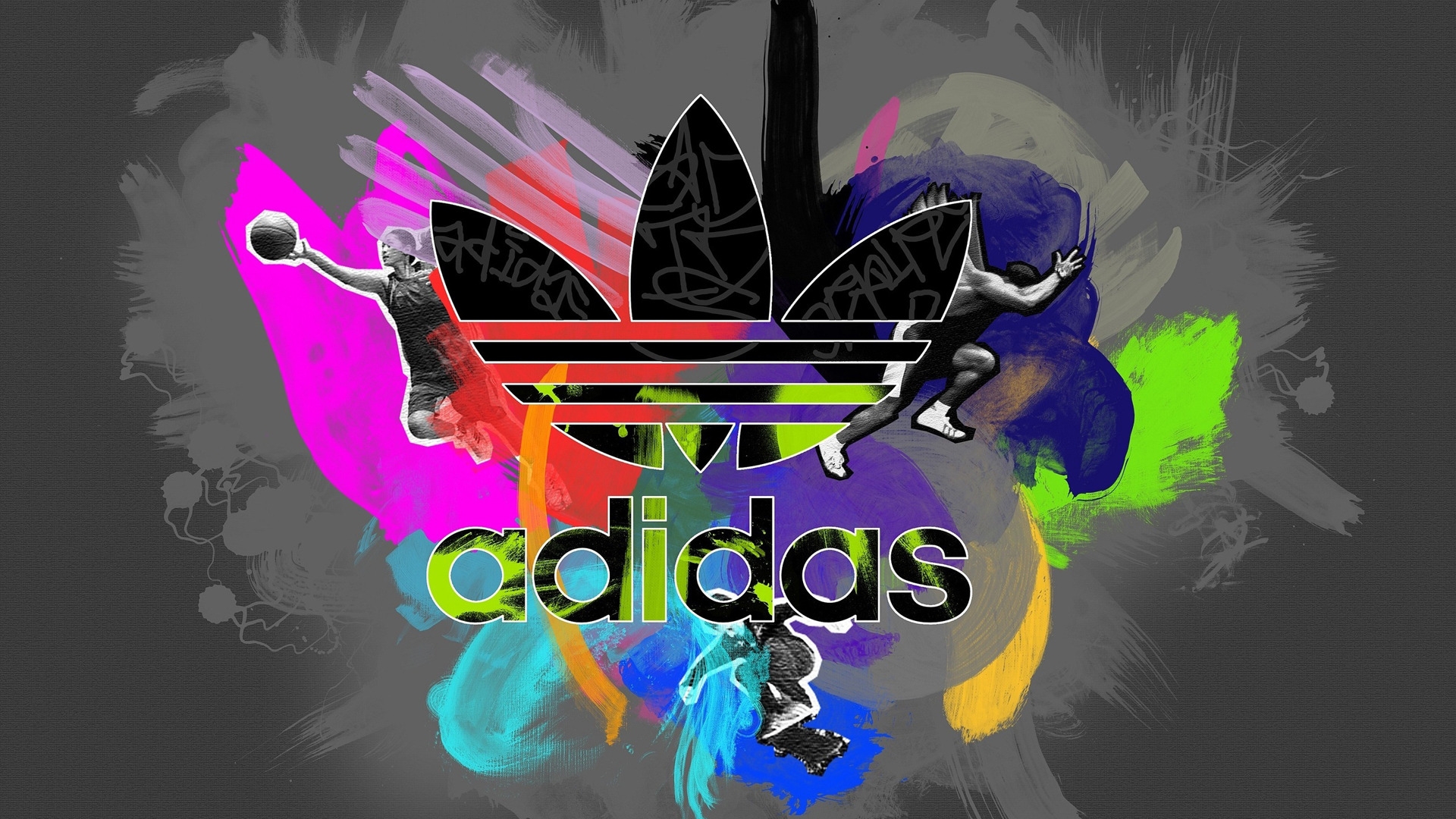 Colorful Adidas Logo for 1920 x 1080 HDTV 1080p resolution