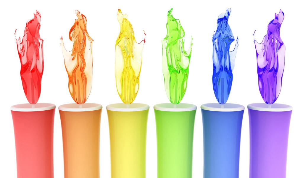 Colorful Candles for 1024 x 600 widescreen resolution