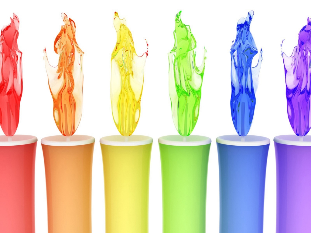 Colorful Candles for 1024 x 768 resolution