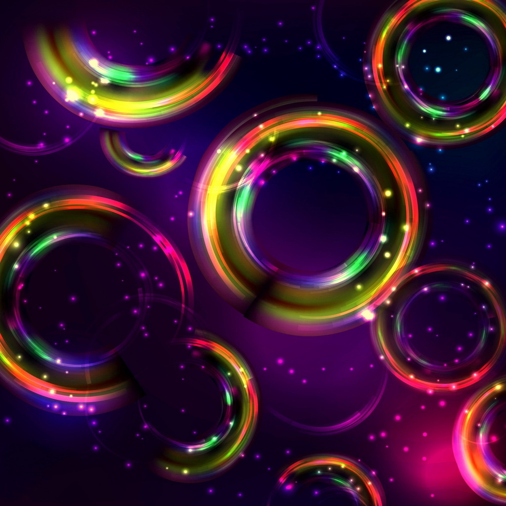 Colorful Circles for 1024 x 1024 iPad resolution