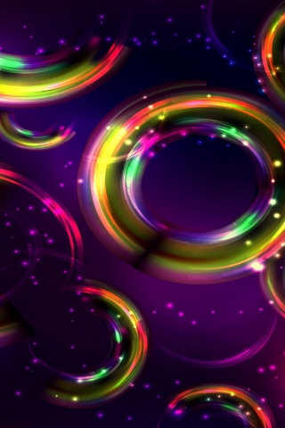 Colorful Circles for 320 x 480 iPhone resolution