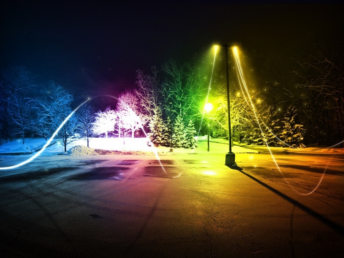 Colorful City Lights for 1152 x 864 resolution