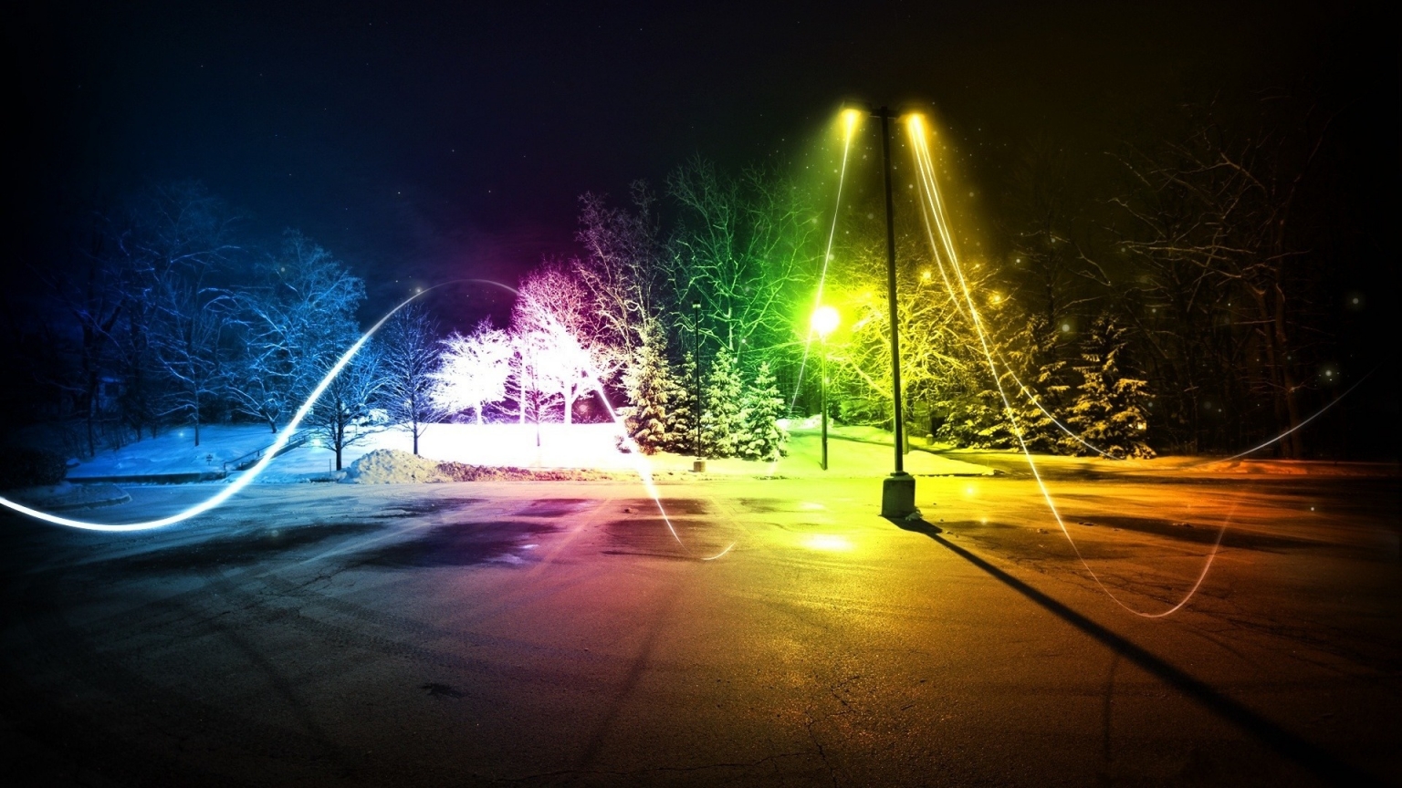 Colorful City Lights for 1536 x 864 HDTV resolution