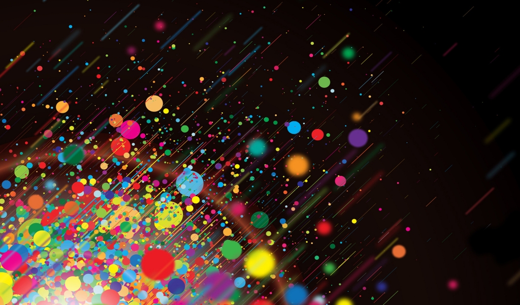 Colorful Dots for 1024 x 600 widescreen resolution