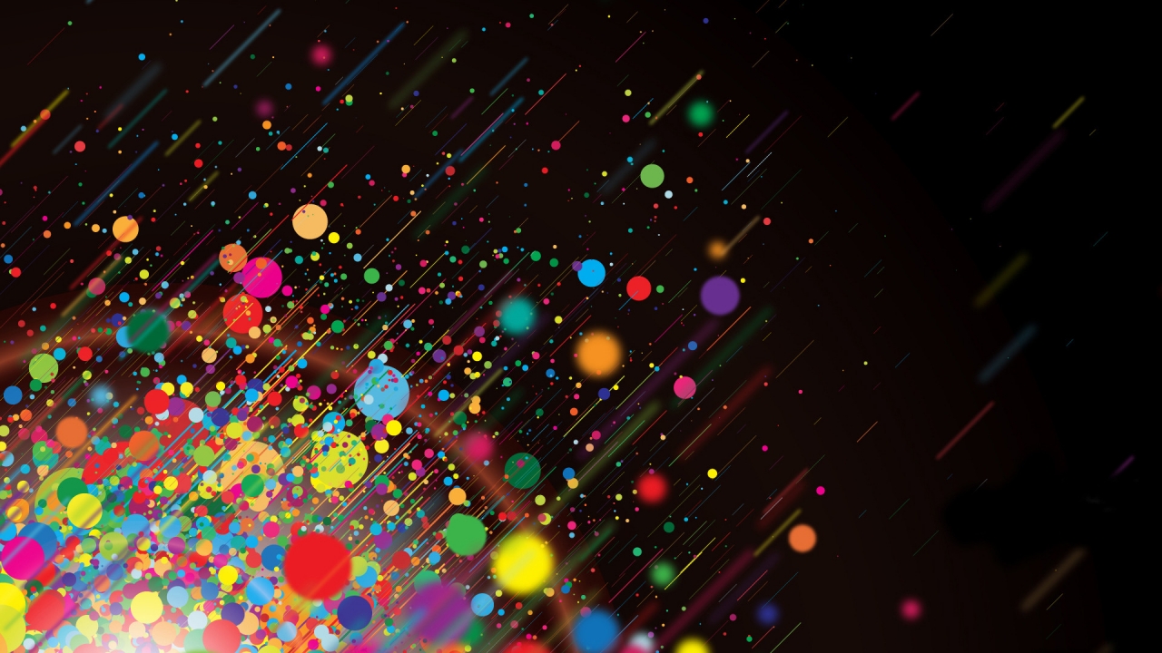 Colorful Dots for 1280 x 720 HDTV 720p resolution