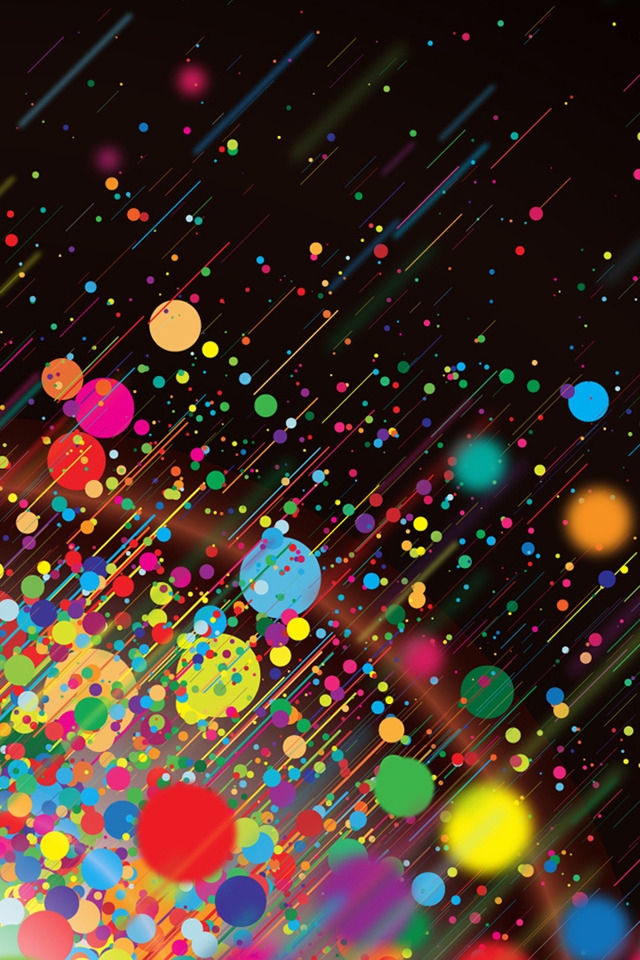 Colorful Dots for 640 x 960 iPhone 4 resolution