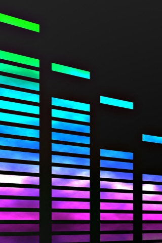 Colorful Equalizer for 320 x 480 iPhone resolution