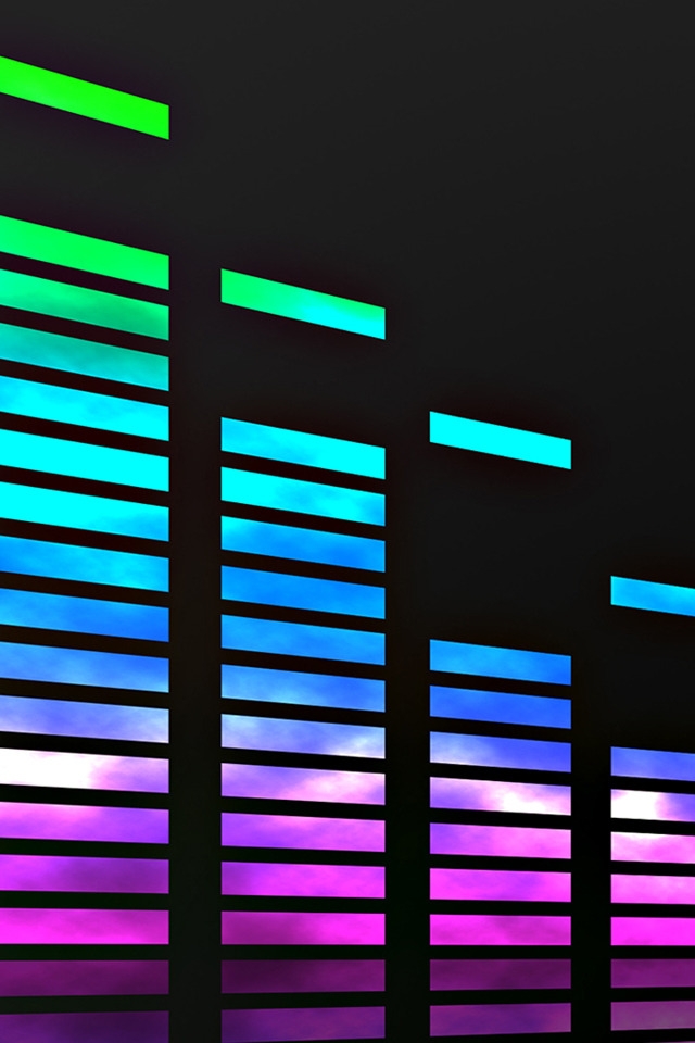 Colorful Equalizer for 640 x 960 iPhone 4 resolution