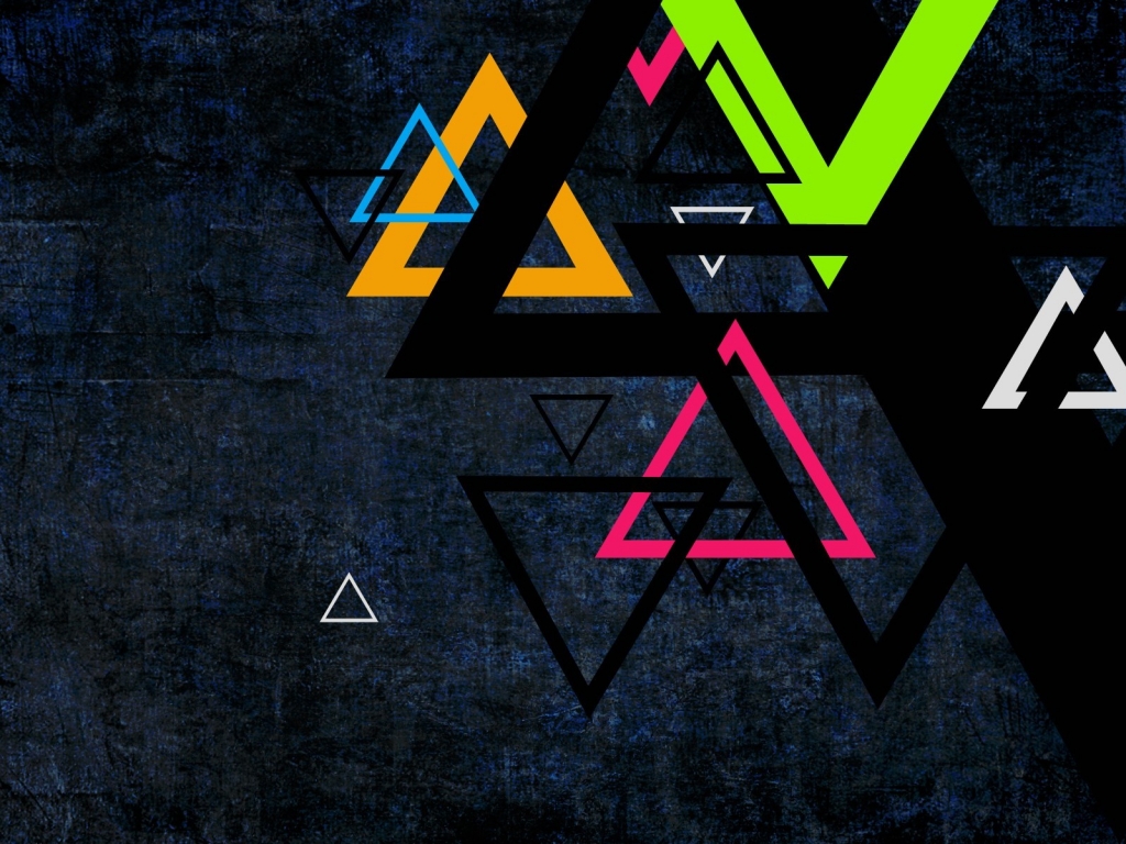 Colorful Triangles for 1024 x 768 resolution