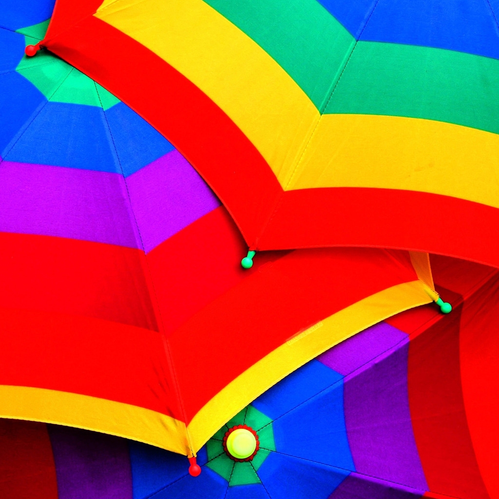 Colorful Umbrellas for 1024 x 1024 iPad resolution